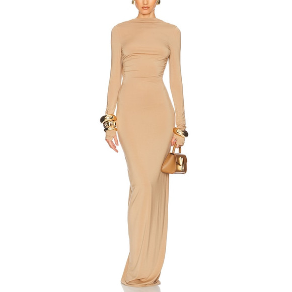 Helsa | Dresses | Helsa Jersey Tan Viscose Backless Maxi Dress Size S | Poshmark Helsa | Dresses | Helsa Jersey Tan Viscose Backless Maxi Dress Size S | Poshmark